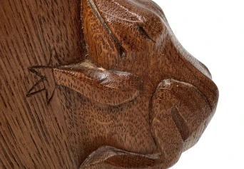 Arts & Crafts Wall Mirror with Hand-Carved Frogs by Kobus de Graaff, 1900s